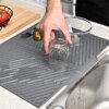 Food Grade Silicone Water Filter Pad Dish Fruit Vegetable Drain Drying Mat Non-slip Tableware Mat Heat-Resistant Kitchen Tool