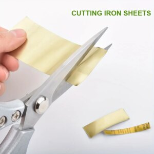 Professional 8.5-inch Stainless Steel Kitchen Scissors with Aluminum Alloy Handle – Perfect for Cutting Chicken Bones Meat Fish