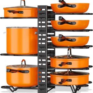 Pots Pans Organizer for Cabinet Upgraded Pots and Pans Organizer Rack for Kitchen Storage Pot Lids Organizer rack