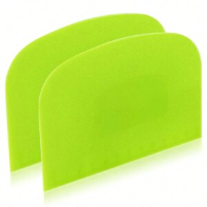 2pcs Dough Scraper Bowl Food-safe Plastic Dough Cutter Flexible Bench Multipurpose Food Scrappers for Bread Dough