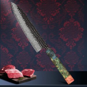 Japanese Kitchen Knife Handmade Forged Damascus Steel Custom 8 inch Chef Knife