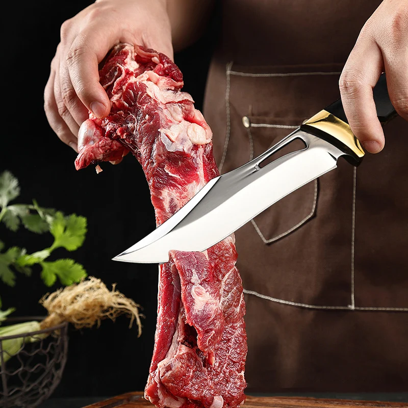 Multifunctional Butcher Knife Forged Handmade Kitchen Boning Knife with Knife Cover Stainless Steel Fruit Cooking Knife - Image 5