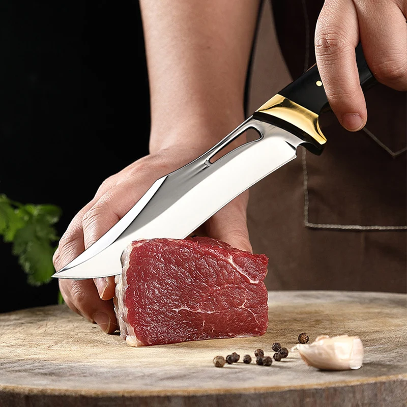 Multifunctional Butcher Knife Forged Handmade Kitchen Boning Knife with Knife Cover Stainless Steel Fruit Cooking Knife - Image 6