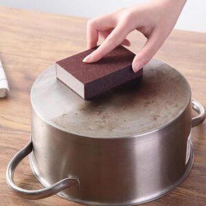 Magic Sponge Eraser Descaling Emery Cleaning Brush Silicon Carbide Descaling Cleaning Brush Stove Top Pot Kitchen Tools
