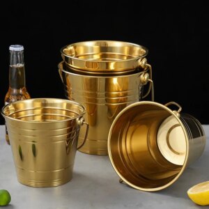 Stainless Steel Ice Bucket Wine Champagne Wine Chiller Wine Bottle Cooler Champagne Beer Chiller Ice Barrel Barware