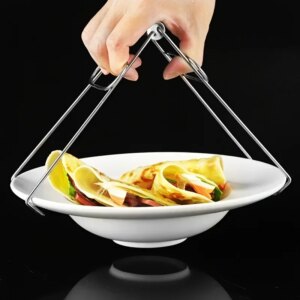 1-5PCS Stainless Steel Foldable Hot Dish Clamp Anti-Scald Bowl Clip Plate Pot Gripper Kitchen Utensil Holder Kitchen Tool