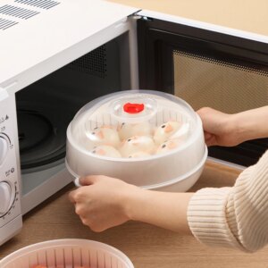 COOKER KING Microwave Heating Steamer Household Large Capacity Steamer Kitchen Steamer Box Steamer Rack Can Exhaust Steam