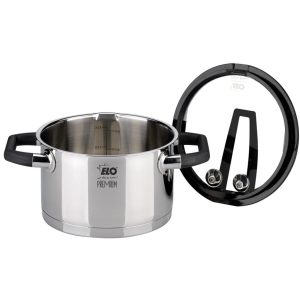 ELO Black Pearl Casserole High with Glass Lid 16cm