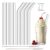 Reusable Glass Straw Wide 12mm Pearl Milkshake High Borosilicate Bubble Tea Straw with Brush Party Home Bar Accessories
